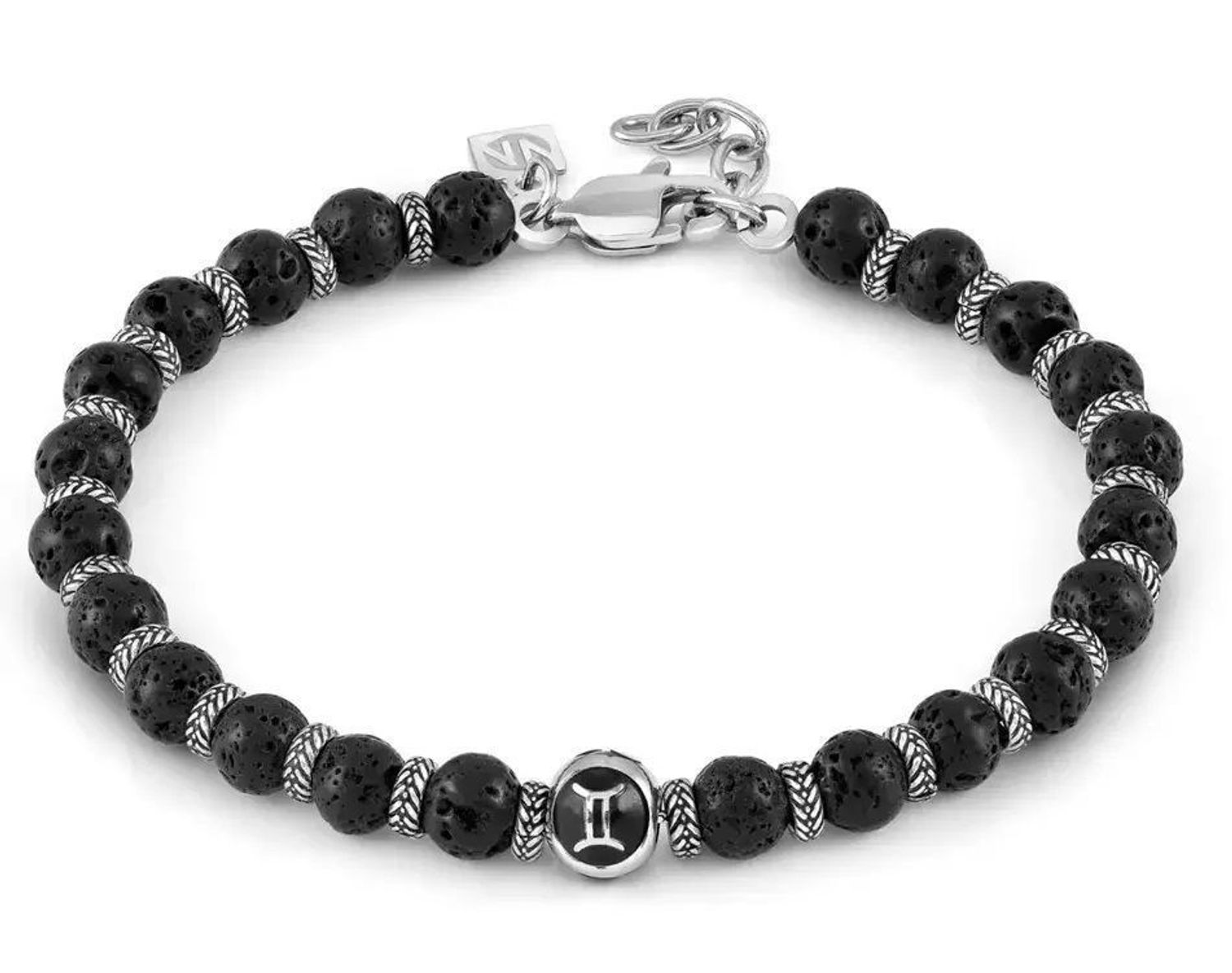 Bransoletka męska Lawa wulkaniczna i znak zodiaku Bliźnięta NOMINATION 027928 003.jpg